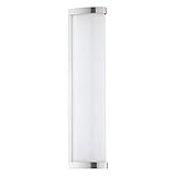 EGLO LED Wandlampe Gita 2, Spiegelleuchte aus aus Metall-Guss in Chrom und Kunststoff in Weiß, Badezimmer Lampe, LED Feuchtraumleuchte neutralweiß, IP44, L 35 cm
