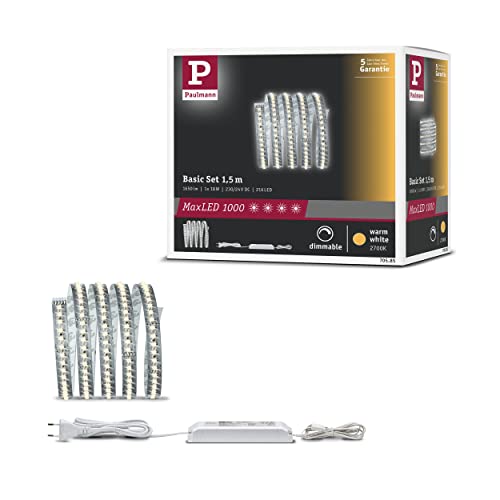 Paulmann MaxLED 1000 70585 LED-Streifen-Basisset EEK: LED (A++ - E) mit Stecker 24 V 150 cm Warm-Weiß