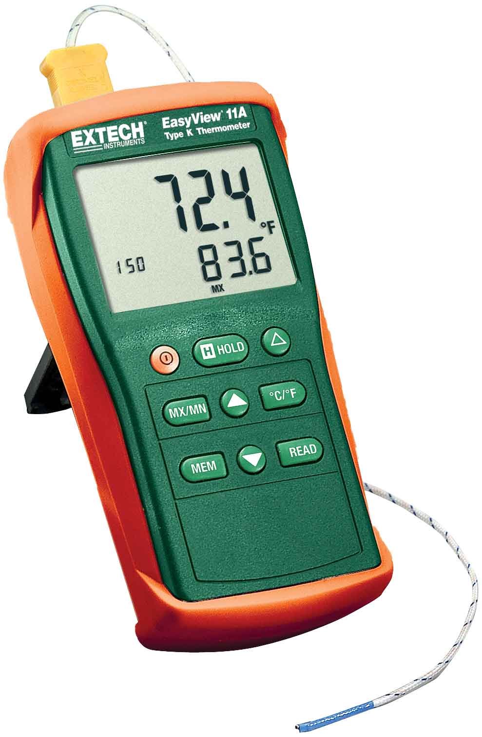 Extech EasyView Typ K Thermometer mit Einfacheingang, 1 Stück, EA11A