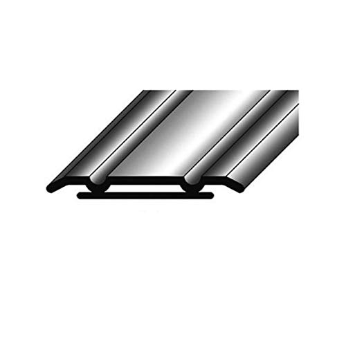 2 x 2,7 Meter Übergangsprofil/Übergangsschiene, 24,5 mm breit, Aluminium eloxiert, mittig gebohrt, Farbe: SILBER