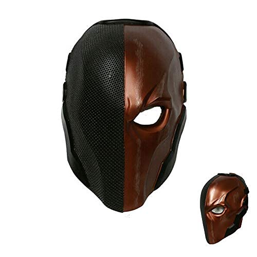 Xcoser Halloween Helm Spiel Arkham Cosplay Kostüm Harz Maske für Herren Kleidung Merchandise Zubehör (Black Orange)