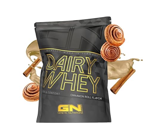 GN Laboratories 100% Dairy Whey Protein Pulver 1000g (Cinnamon Roll) – Eiweißpulver zum Muskelaufbau – Proteinpulver für Protein Shake
