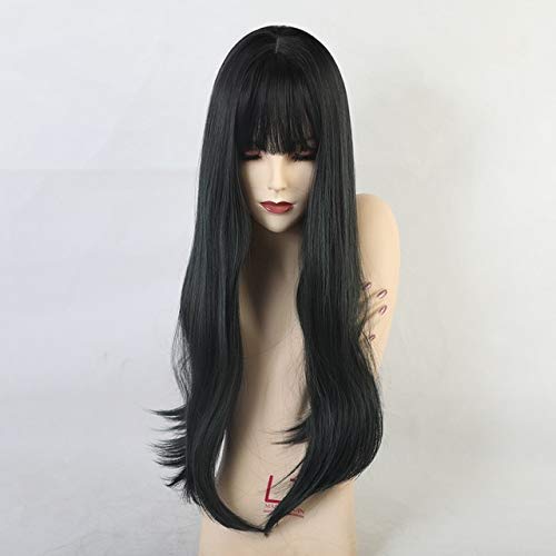 GJBXP Synthetic Wigs With Bangs Long Straight Wigs Blue Purple Natural Hair Wigs for Woman Cosplay Wigs Heat Resistant Fiber Wigs lc169-6 lc169-4
