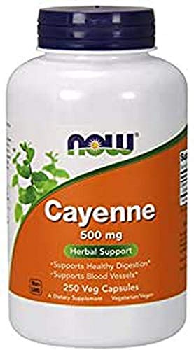 NOW Cayenne 250 kapsules, 500 mg