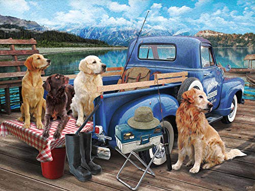 Dogs Gone Fishing Puzzle 550 Teile