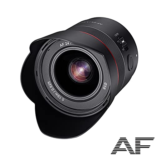Samyang AF 24mm F1.8 Sony FE Tiny but Landscape Master - Autofokus Vollformat und APS-C Weitwinkel Festbrennweite Objektiv für Sony E, FE, E-Mount für Sony Alpha A9 A7 A7c A6000 A5000 Nex