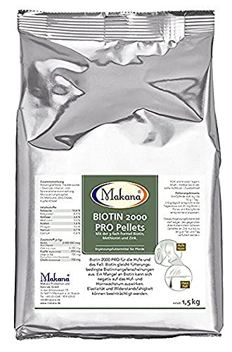 Makana Biotin 2000 PRO Pellets, für stabile Hufe, 1,5 kg Beutel (1 x 1,5 kg)