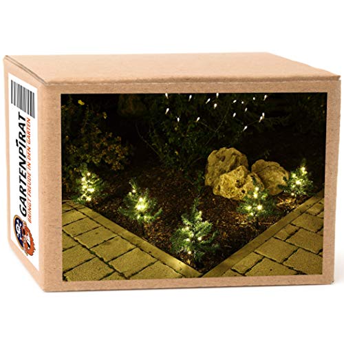 5x Tanne mit LED beleuchtet für Blumenkasten Garten Deko Weihnachten von Gartenpirat®