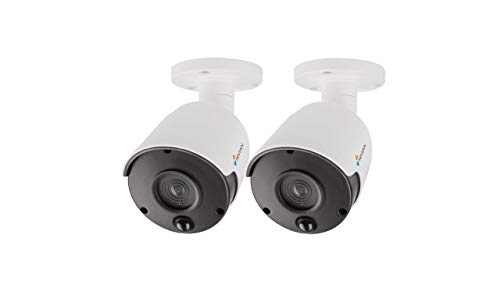 NIVIAN-KIT 2 Einheiten Bullet Type Fake-Kamera, echte Kamera-Replik, Dummy Waterproof Fake Surveillance-Sicherheitskamera - Corona Real IR LEDs und PIR - Fake CCTV-simulierte Kamera
