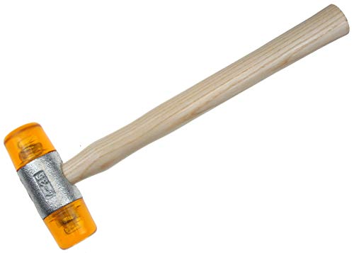 Plastik-Hammer/Kunststoff-Hammer Karosserie Ausbeulhammer mit Eschen-Stiel und Celluloseacetat (CA) Einsätzen L290 mm/ø 35 mm