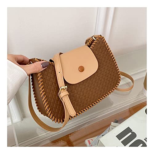 DIY Nähen Nähen Leder Damentasche machen komplette Kit Handtasche zum Stricken gewebte Taschen DIY Rucksack Geldbörse (Color : 3)