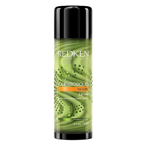 Redken Curvaceous Full Swirl Lockencreme, Stylingcreme für lockiges Haar, Anti-Frizz und Feuchtigkeits-Haarpflege, für definierte Locken, 2-in1-Stylingpflege, 150 ml