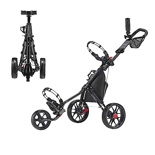 CaddyTek Unisex-Erwachsene CaddyLite 11.5 V3 Black Golf Push Cart, schwarz