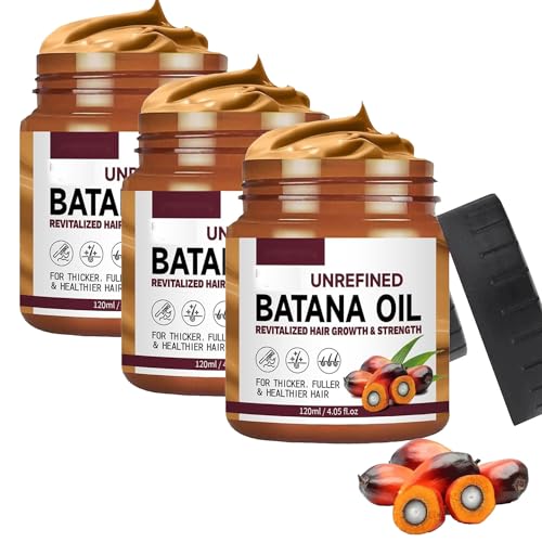 Batana Öl Haarbehandlung, Batana Öl Haarbehandlung Conditioner Leave in botanischen Extrakten (3pcs)