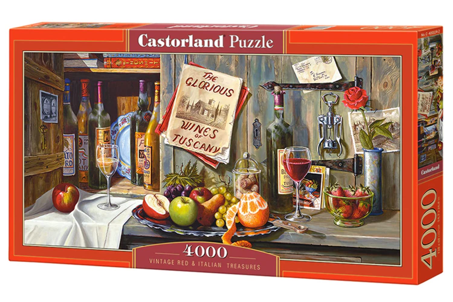 Castorland Puzzle mit 4000 Teilen: Schätze Vintage Rot und Italienisch