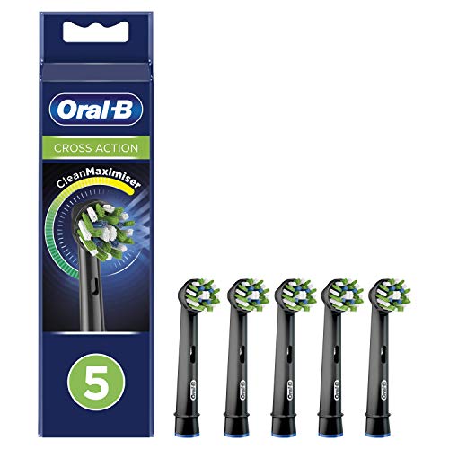 Braun Oral-B 4210201325789 CrossAction Black Edition Aufsteckbürsten mit Cleanmaximiser-Borsten für Ganzheitliche Mundreinigung, 10 Stück
