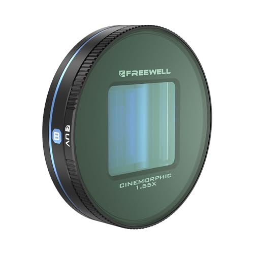 Freewell 1,55 x Blaue anamorphe Linse, kompatibel mit Freewell Sherpa und Galaxy Hüllen – Advance Your Mobile Cinematography