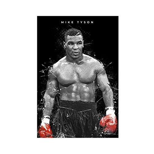 THEGIS Mike Tyson Boxer Leinwand Poster Wandkunst Dekor Druck Bild Gemälde für Wohnzimmer Schlafzimmer Dekoration ungerahmt 40 x 60 cm