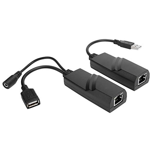 Netzwerkerweiterungskabel, Kleiner USB2.0 zu RJ45 Adapter Converter Extender CAT5E / CAT6 100-240V für USB-Kameras, Drucker, Webcams, Tastaturen(EU)