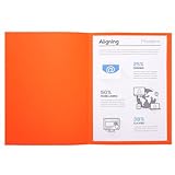 Exacompta 410007E Packung (mit 100 Aktendeckeln Forever, aus Recycling Karton 250 g, DIN A4, 21 x 29,7 cm) orange