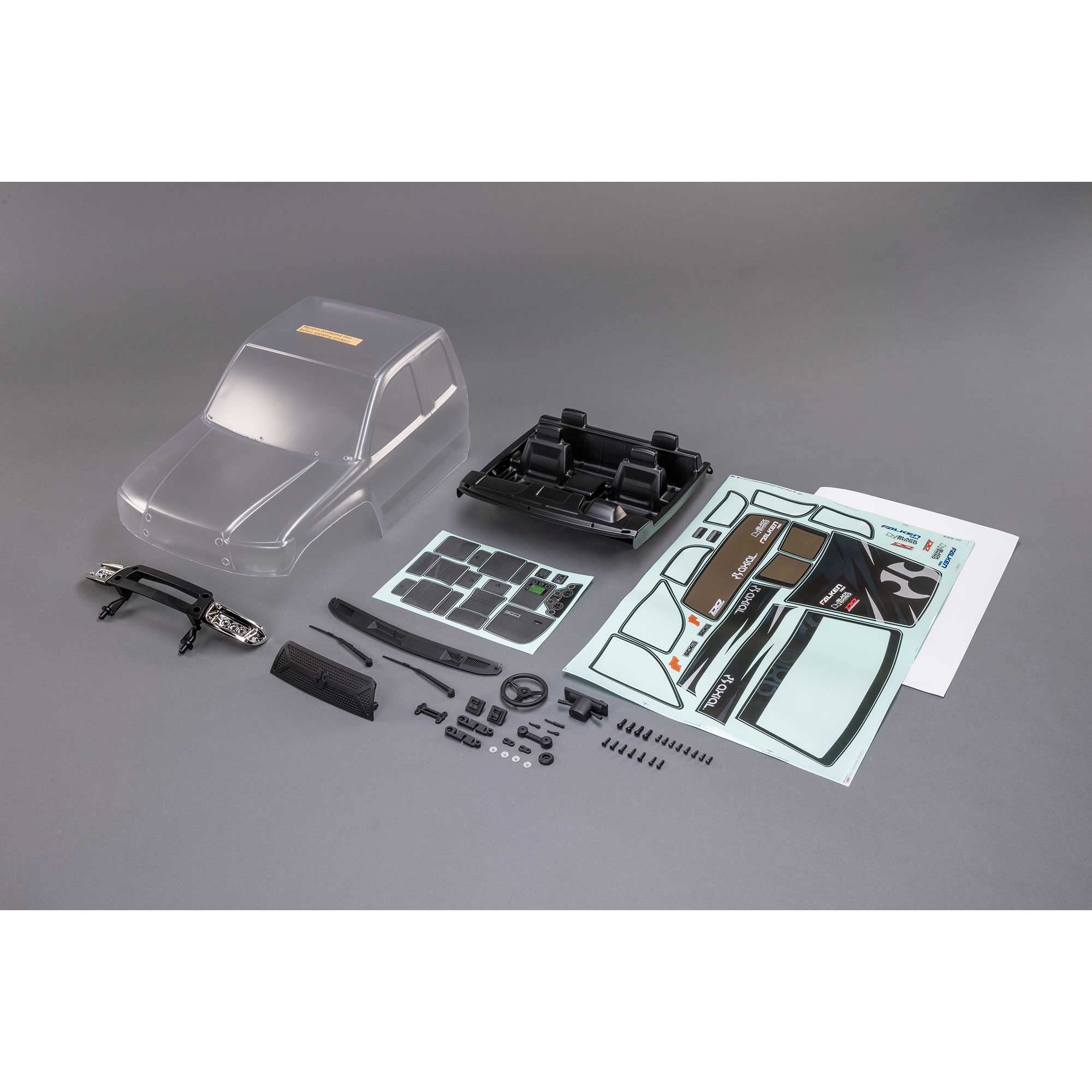 Axial AXI250011 SCX6: Body & Interior Set (Clear): Trail Honcho, Mehrfarbig