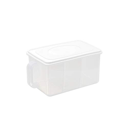 LHTCZZB Drei Aufbewahrungsbehälter mit Handgriffen, Portable Storage-Boxen mit Deckel PP + PE Frischhaltung Obst- und Gemüsekisten Geeignet for Kühlschränke Mikrowellen-Ofen Heizung Lebensmittel Lunch