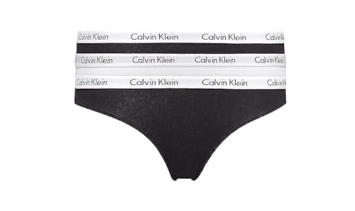 Calvin Klein Damen Bikini 3PK Taillenslip, Schwarz White/Black Wzb, One Size (Herstellergröße: S)
