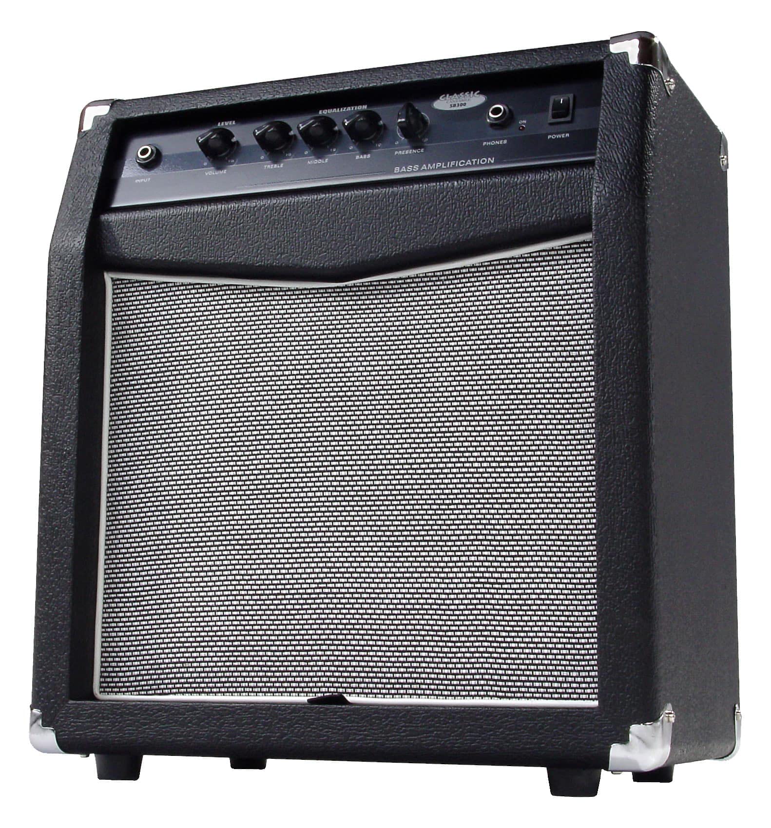 Classic Cantabile SB-300 Basscombo (Verstärker mit 60 Watt, 10" Speaker, 4-Band Equalizer, Bassreflex-Gehäuse)