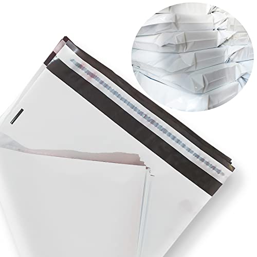 100 Versandtüten Coex Versandbeutel für Kleidung Versandtaschen 530 x 600 mm [60my] Weiß/Schwarz