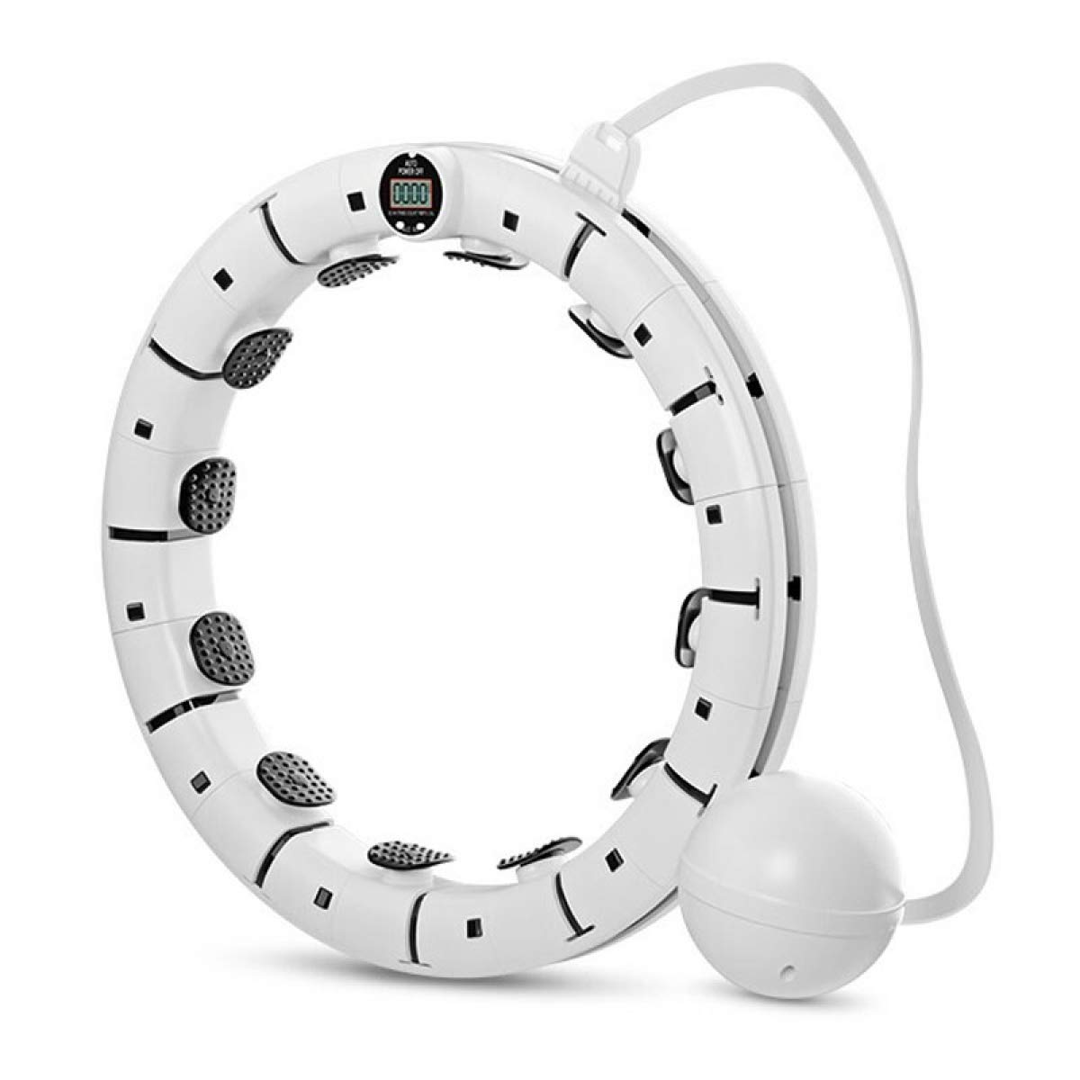 Muzyo Smart Hula Hoop 16 Knotens Elektronisch Zähler Einstellbares Hoola Hoop Reifen Magnetfeldtherapie Massage Zur Gewichtsreduktion Geeignet Für Taillenumfang unter 150cm
