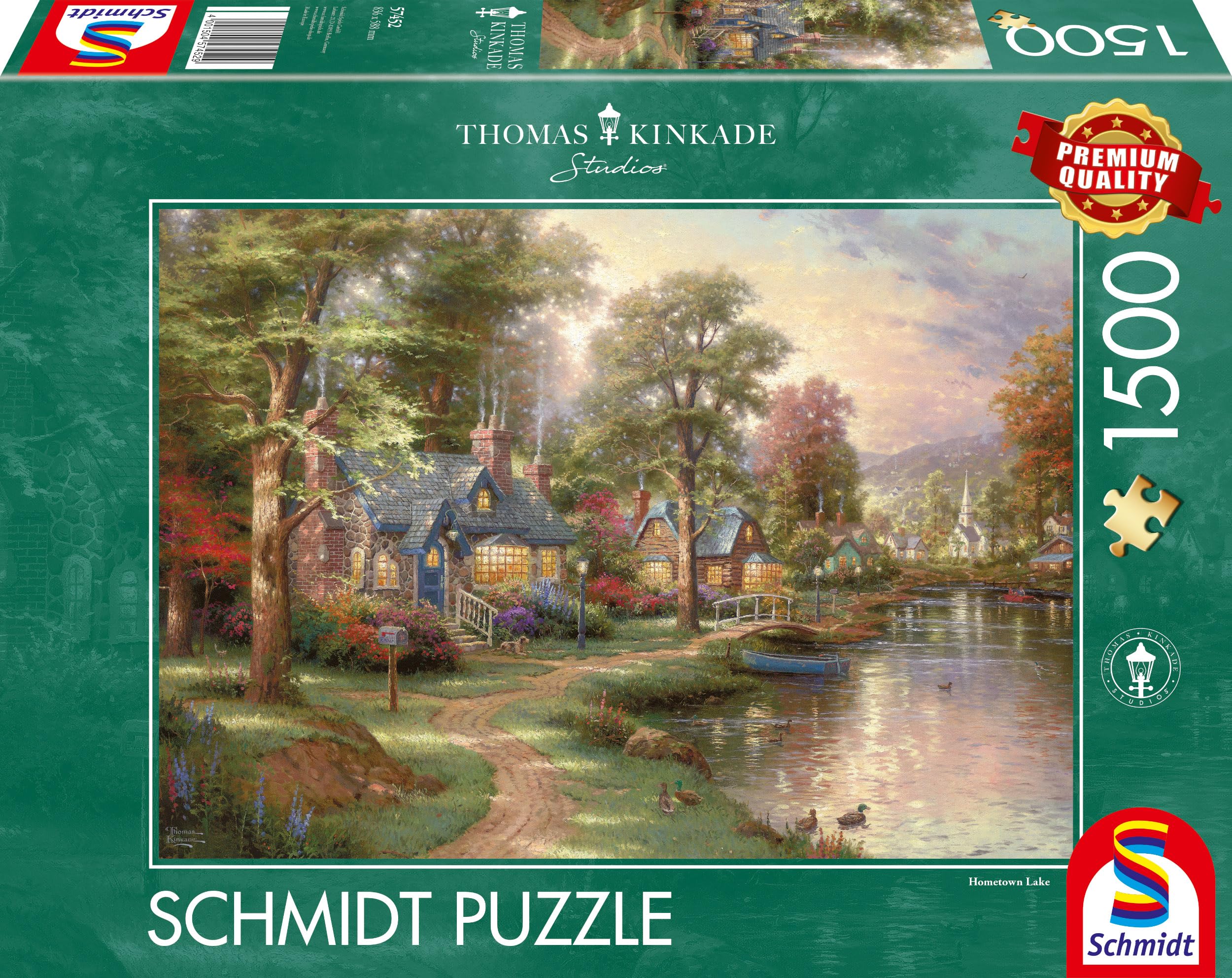Schmidt Spiele 57452 Thomas Kinkade, See, 1500 Teile Puzzle, bunt, Large