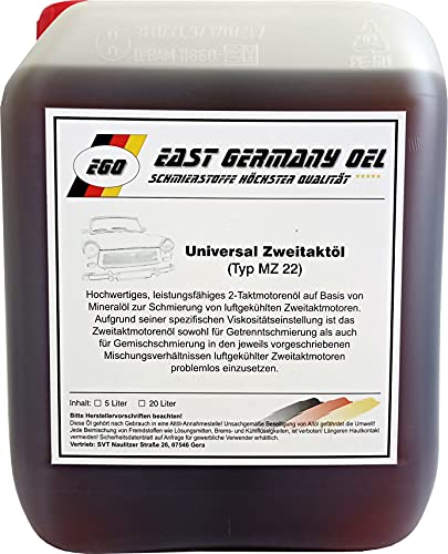 East Germany OIL Zweitaktöl Trabant-Wartburg-Simson Kanister 5 Liter