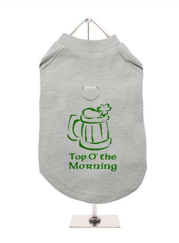 "St. Patrick: Top O The Morning" UrbanPup Hunde/T-Shirt (grau/grün)