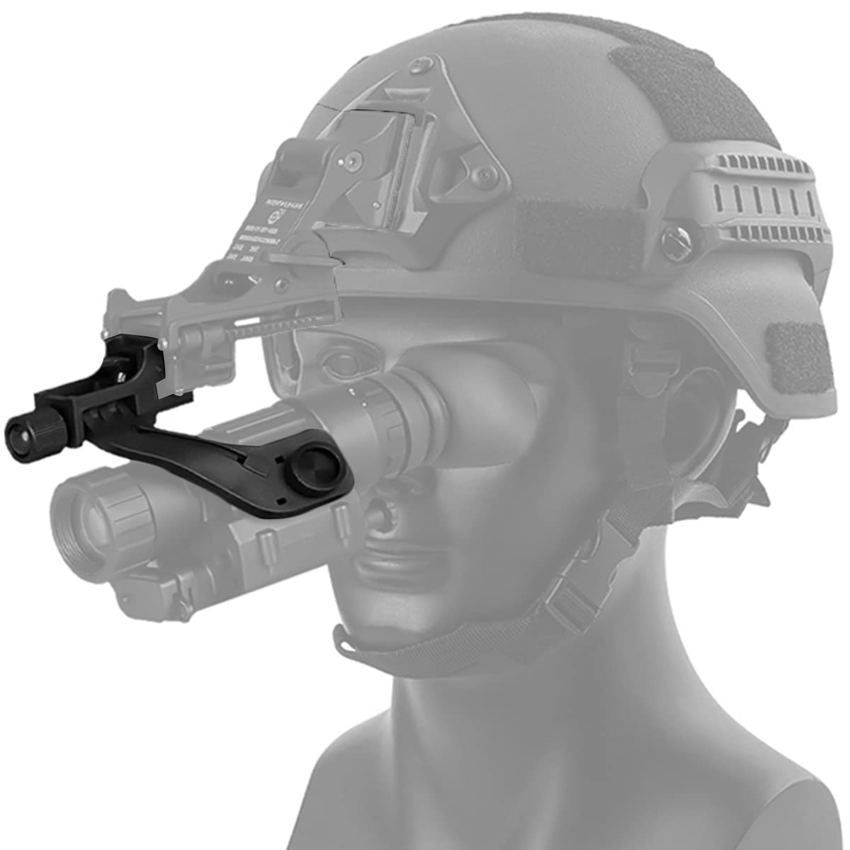 WLXW Tactical Helmet Accessory Improved, Für PVS-14 PVS-7 Nachtsichtgerät J Arm Adapter PVS 14 Mount Für Fast M88 Mich Helm (Schwarz),B