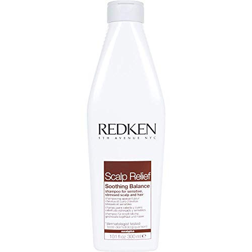 Redken Scalp Relief Soothing Balance Shampoo für empfindliche Kopfhaut, mildes Pflegeshampoo, mit Eukalyptus, lindert Irritationen, alkohol- und parabenfreies Haarshampoo, 300 ml