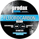 Predax Fluorocarbonschnur 0,90mm 29,8kg - 20m Fluorocarbon Schnur, Vorfachschnur zum Hechtangeln, Schnur für Hechte