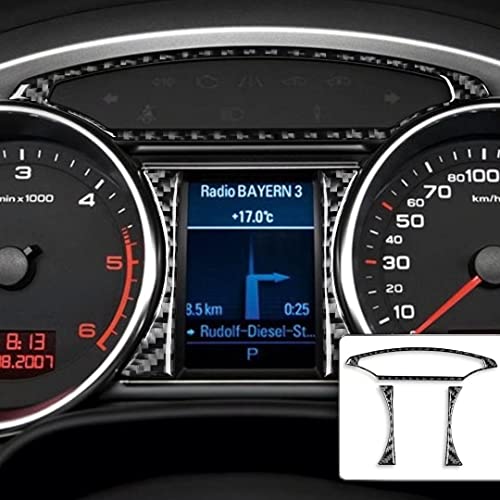 Kohlefaser-Auto-Innenzubehör, Armaturenbrett, Geschwindigkeits-Anzeige, Rahmen für Audi Q7 2007-2015
