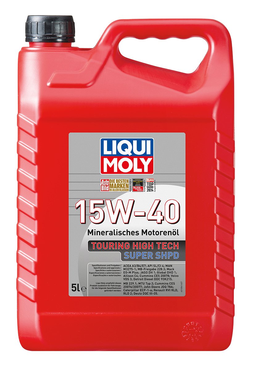 LIQUI MOLY Touring High Tech Super SHPD 15W-40 | 5 L | mineralisches Motoröl | Art.-Nr.: 1084
