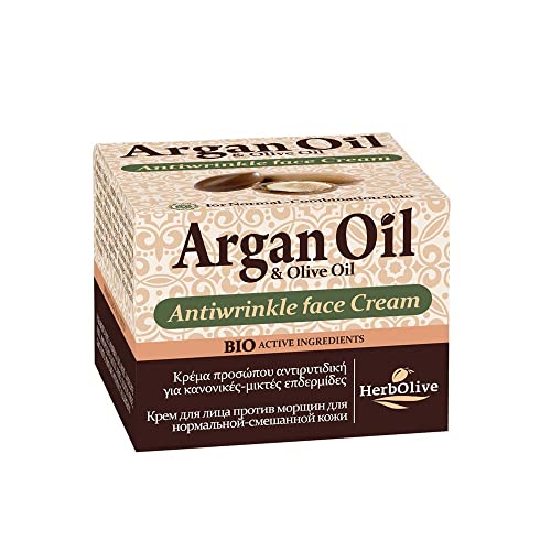 Herbolive Argan Antifaltengesichtscreme für Normale- und Mischhaut, 50ml