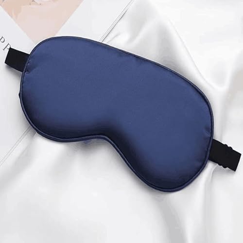 Doppelseitige Simulationsseiden-Augenmaske Männer und Frauen, die Schlafaugenmaske schattieren Schlafaugenmaske (Blau)
