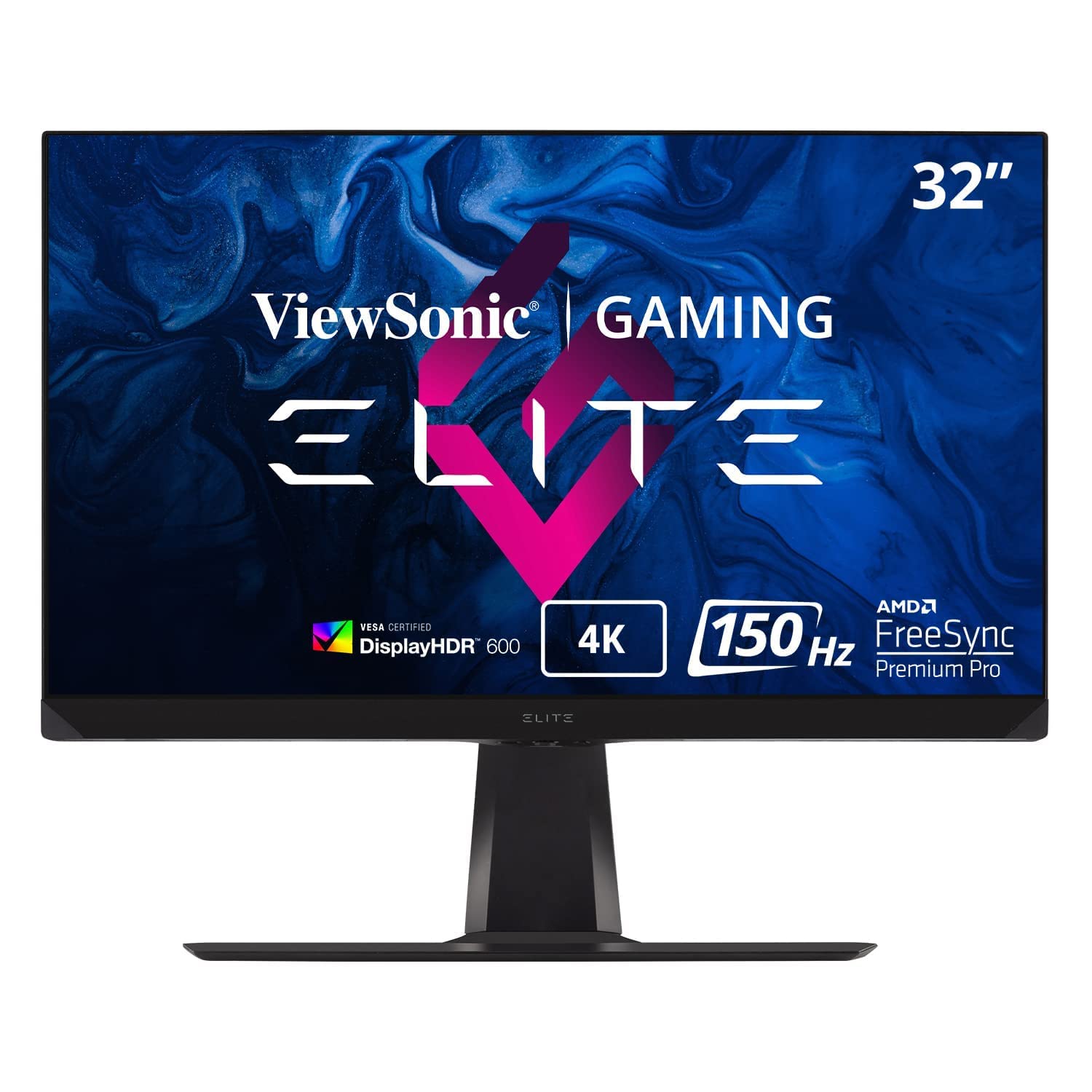 Viewsonic XG320U 80 cm (32 Zoll) Gaming Monitor (4K UHD, IPS-Panel, 1 ms, 144 Hz, FreeSync Premium Pro, HDR 600, RGB Beleuchtung, HDMI 2.1, DP, höhenverstellbar) Schwarz - PS5/Xbox Konsole ready