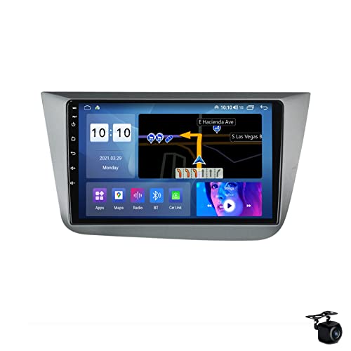 RICUSHN Android 12 Autoradio für S-EAT Altea 2004-2015 GPS Navi Navigation 2 Din 9" Multimedia Videoplayer Eingebauter DSP FM BT WiFi SWC 4G 5G Carplay + Rückfahrkamera,M400s