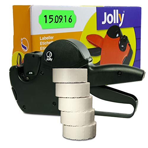 Preisauszeichner Set: Preispistole Jolly C6 für 26x12 inkl. 7.500 HUTNER Preisetiketten - leucht-grün permanent | etikettieren | HUTNER