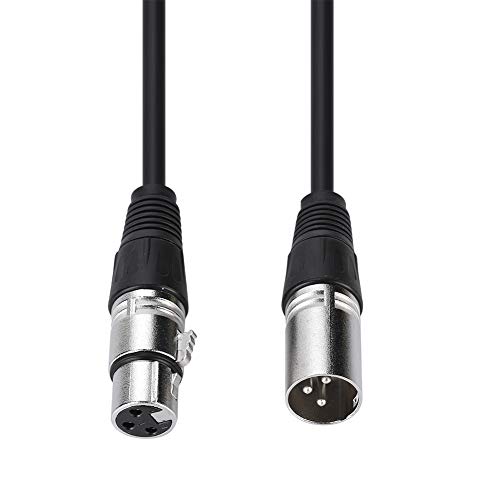 Nicoone 10Pcs 1. 5M XLR Audio Mikrofon Kabel Männlich zu Weiblich Mikrofon Kabel OD6. 0Mm Schwarz für Verbindung von Audio Ausrüstung Mischer Kopfhörer Verstärker Bühne Lichter