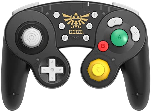 HORI Kabelloses Battle Pad (Zelda) Controller im GameCube Stil für Nintendo Switch - Offiziell Lizenziert