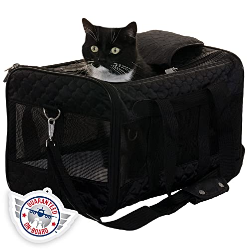 Sherpa Travel Transportbox für Haustiere, von Fluggesellschaften zugelassen, Large, Black Lattice