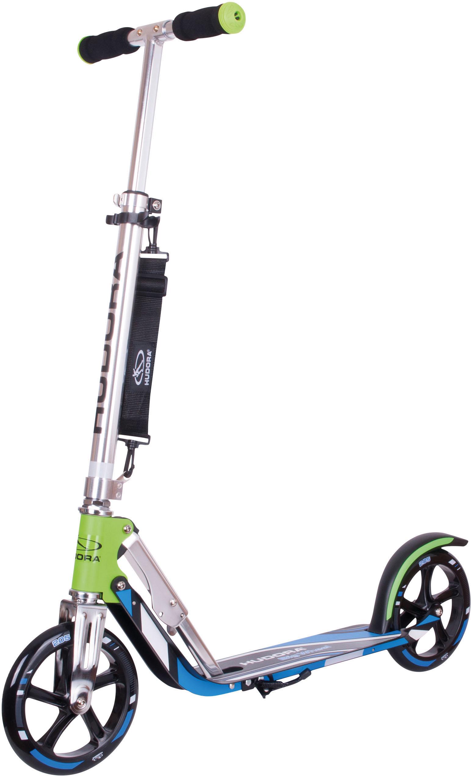 HUDORA 14751 BigWheel 205-Das Original mit RX Pro Technologie-Tret-Roller klappbar-City-Scooter, türkis