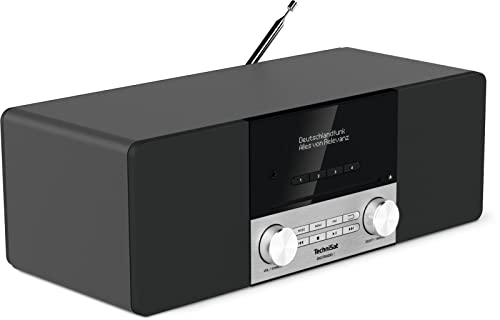TechniSat Digitradio 3 Stereo DAB Radio - Kompaktanlage (DAB+, UKW, CD-Player, Bluetooth, USB, Kopfhöreranschluss, AUX-Eingang, Radiowecker, OLED Display, 20 Watt RMS) schwarz