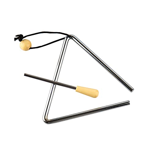 Triangel-Handperkussion mit Schläger, Rhythmus-Stahldreiecke, Musikinstrument (15,2 cm)