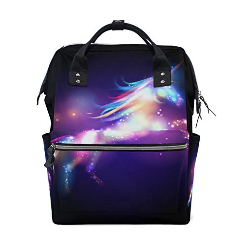 WowPrint Wickeltasche Galaxy Einhorn Windeltasche Große Kapazität Organizer Multifunktions-Reiserucksack für Babypflege